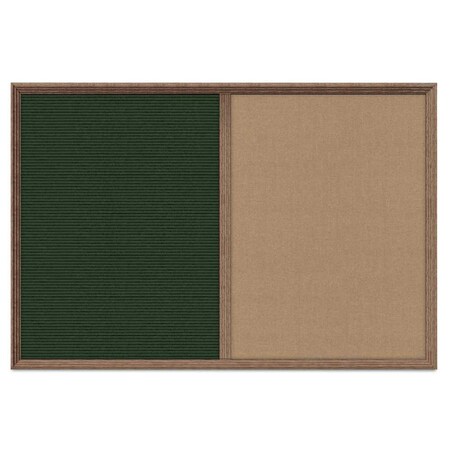 United Visual Products Enclosed Corkboard, 1 Door, 24"x36", 4" Fra, UV3422-BRONZE-FORBO UV3422-BRONZE-FORBO